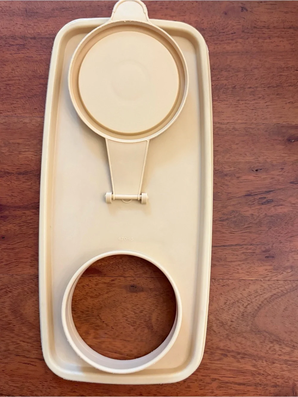 TWO Vintage Tupperware Cereal Keeper Containers #269 w/ Almond Clear Flip Lids
